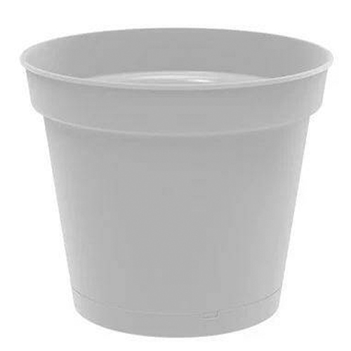 Горшок для цветов 0.7 л Homver Mint 221611835/03, 120 мм, с поддоном, серый