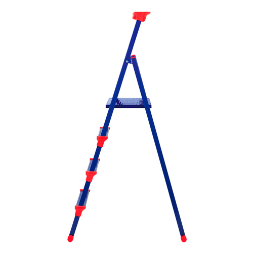 Стремянка стальн. 4 ступ. высота до платформы 84,5см для рыхл. поверхн. , широкие металл. , НИКА, Россия, 1/1