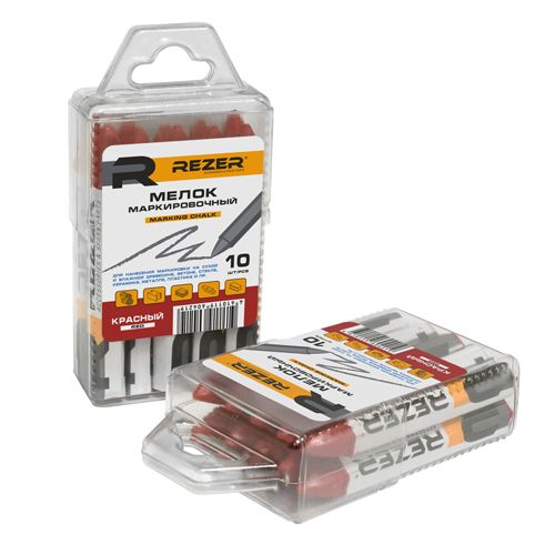 Мелок маркировочный Rezer, красный в боксе