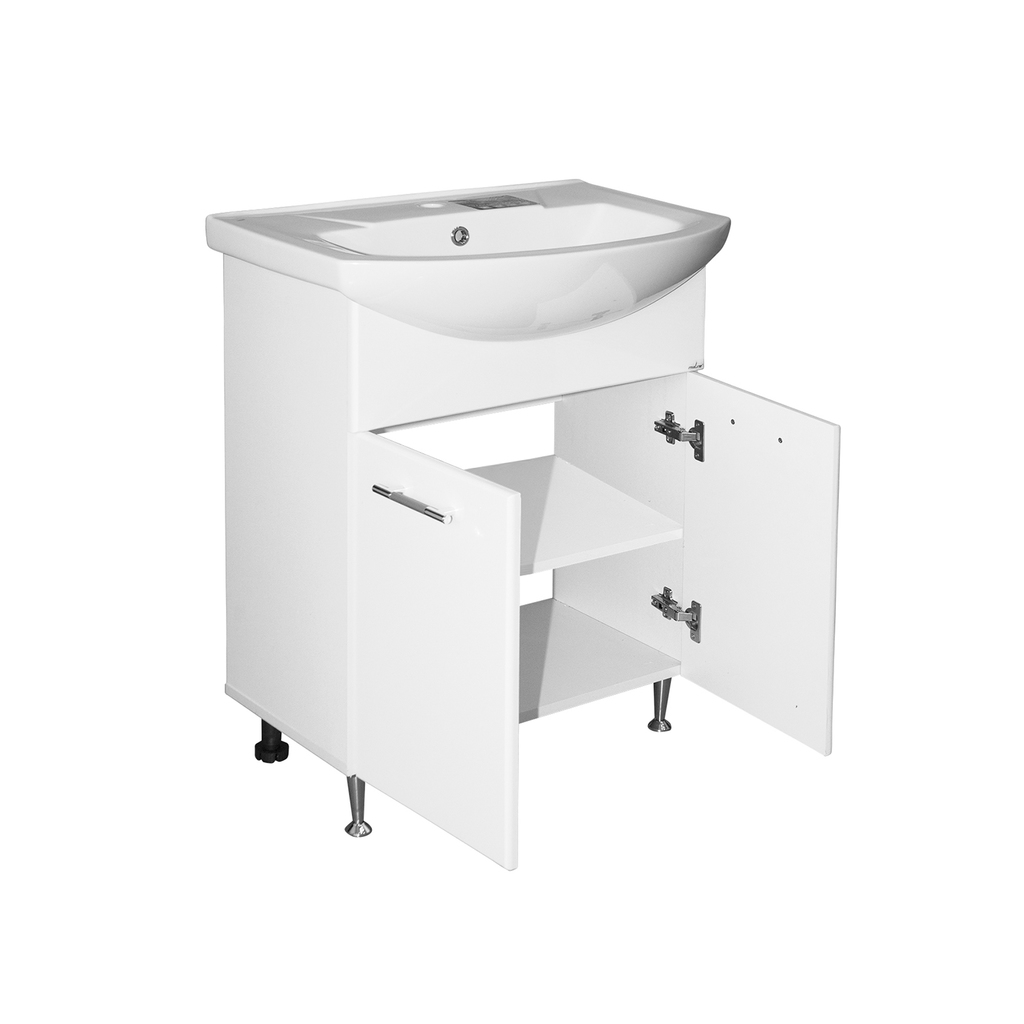 Тумба д/ванной, РОСТОК-65,  ОТДЕЛЬНО ПРИОБРЕТАЕТСЯ РАКОВИНА под раковину Элеганс 65, ROSA, ПВХ, раковина в комплект не входит