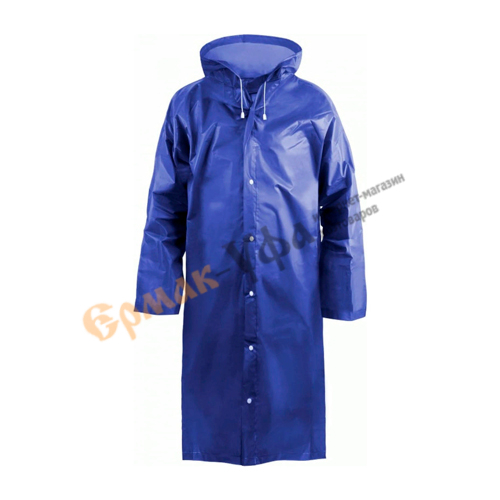 Дождевик-плащ EVA, синий, с капюшоном на кнопках Komfi EVA005B, 1/50