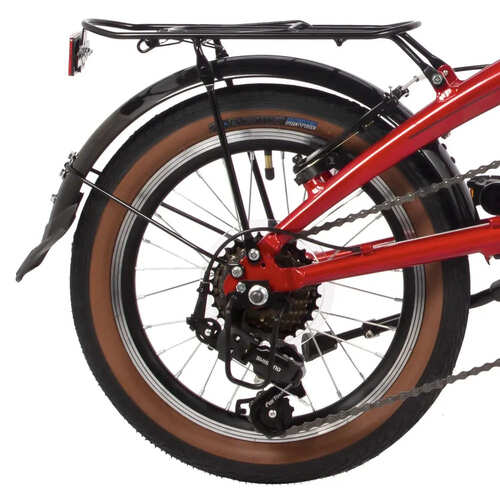 Велосипед NOVATRACK 16, TOWN красный, складной алюм. Shimano 7 speed, стальная вилка, вынос, алюм.р