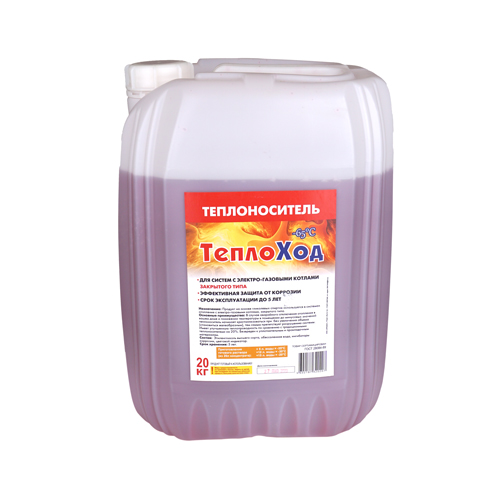 Теплоноситель для систем отопления Теплоход МЭГ -65 20кг КРАСНЫЙ этиленгликоль, 1/1