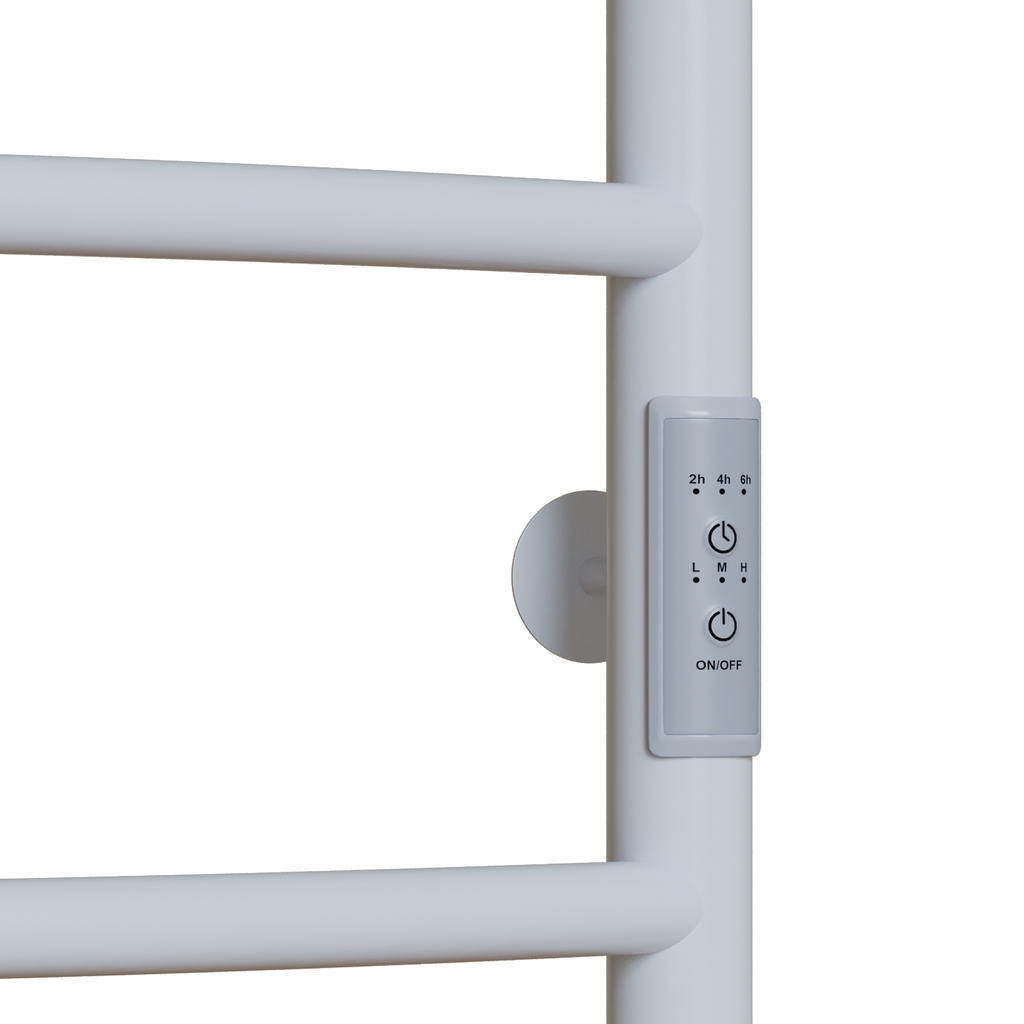 Полотенцесушитель MIXLINE CAPELLA 60х50, таймер, 251Вт, 3 перекладины + ПОЛКА электрический БЕЛЫЙ