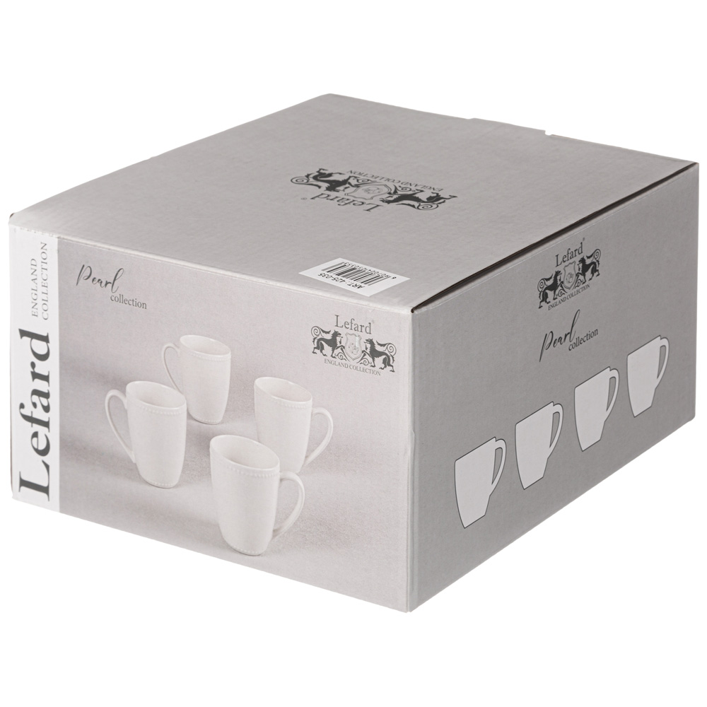 НАБОР КРУЖЕК LEFARD, PEARL, 4 ШТ. 8, 9*12, 4*10, 7 СМ 410 МЛ, КОР=6НАБ.