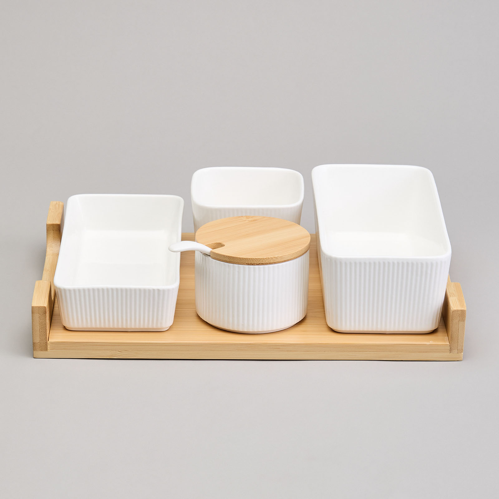 НАБОР СЕРВИРОВОЧНЫЙ LEFARD, NATIVE, 4 ПР. НА ПОДСТАВКЕ