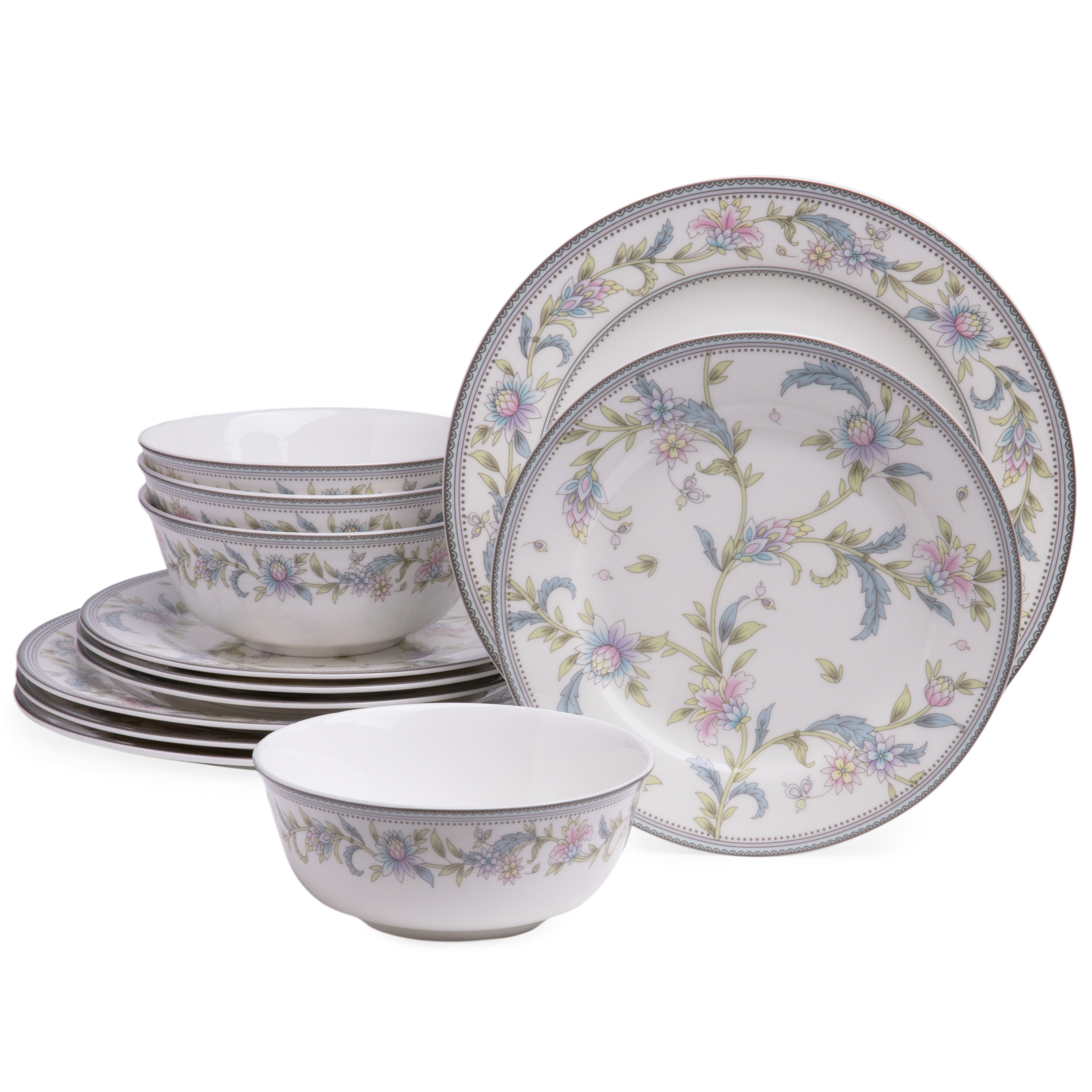 НАБОР ПОСУДЫ ОБЕДЕННОЙ LEFARD, GARDEN, НА 4 ПЕР. 12 ПР.