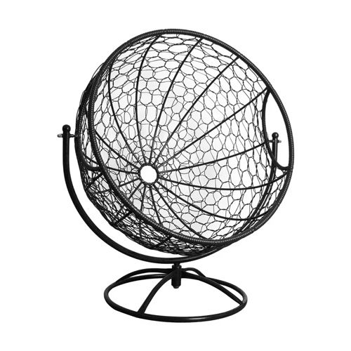 Вращающееся кресло ГАГАРИН с ротангом, чёрное, бордовая подушка