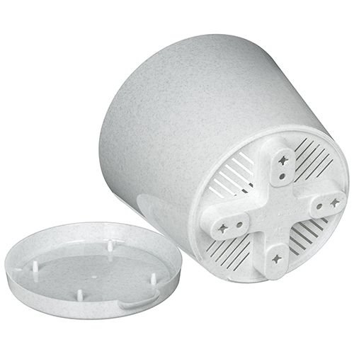 Горшок для цветов 4 л Homver Oregano 221602633/01, 200 мм, с прикорневым поливом, мраморный