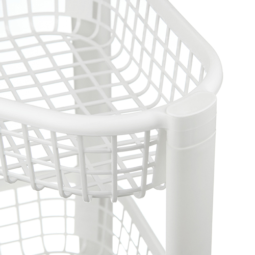 Стойка угловая IDEA ЕВРО М 2757, на колесах, 4 секции, белая