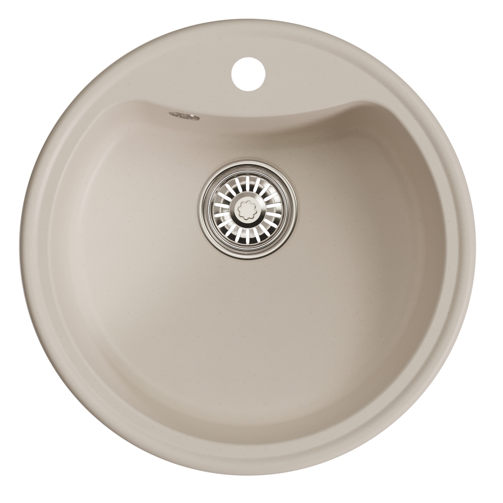 Мойкa ML-GM09 круглая, белая, 331, 510 мм, глуб. чаши 190 NEW