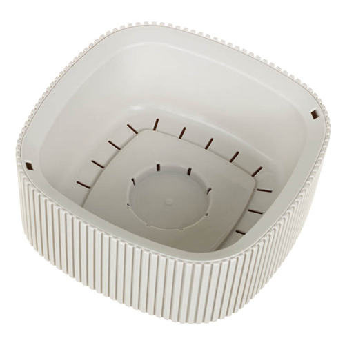 Горшок для цветов СТРИП 200х200мм 1,6л со вставкой, кремовый, 1/8