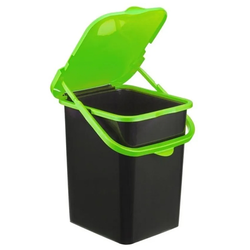 Контейнер для мусора ПУРО 18 л, ярко-зеленый, 1/8