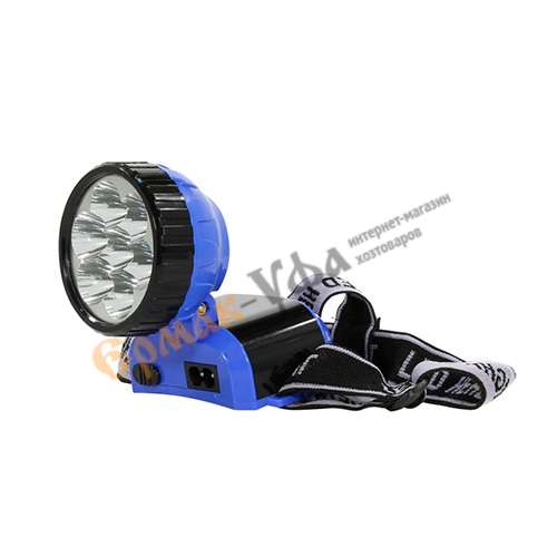 Фонарь налобный 8+1 диод аккум. Smartbuy, SBF-25-B, 1/120