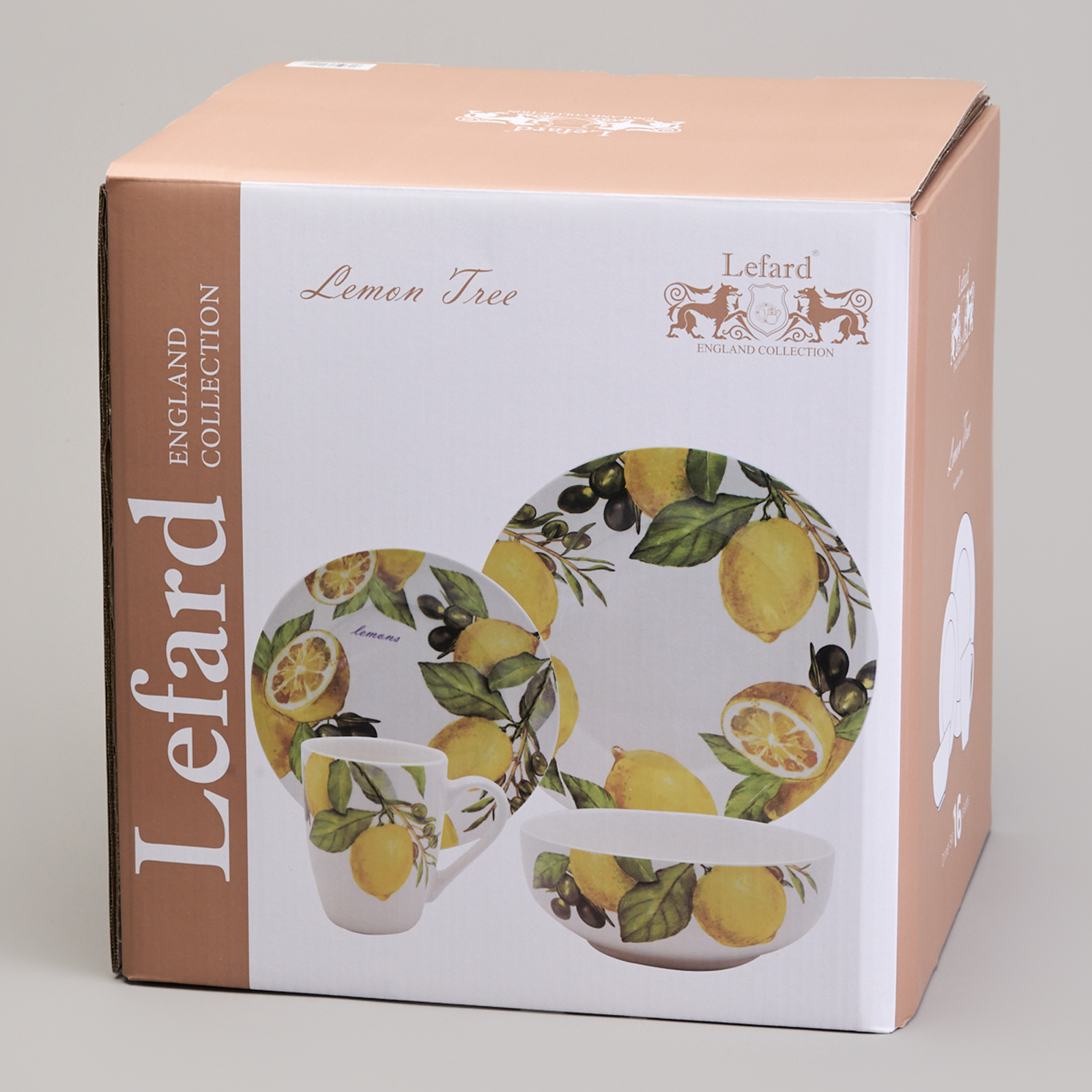 НАБОР ПОСУДЫ ОБЕДЕННЫЙ LEFARD, ЛЕМОН ТРИ, НА 4 ПЕР. 16 ПР., КОР=2НАБ.