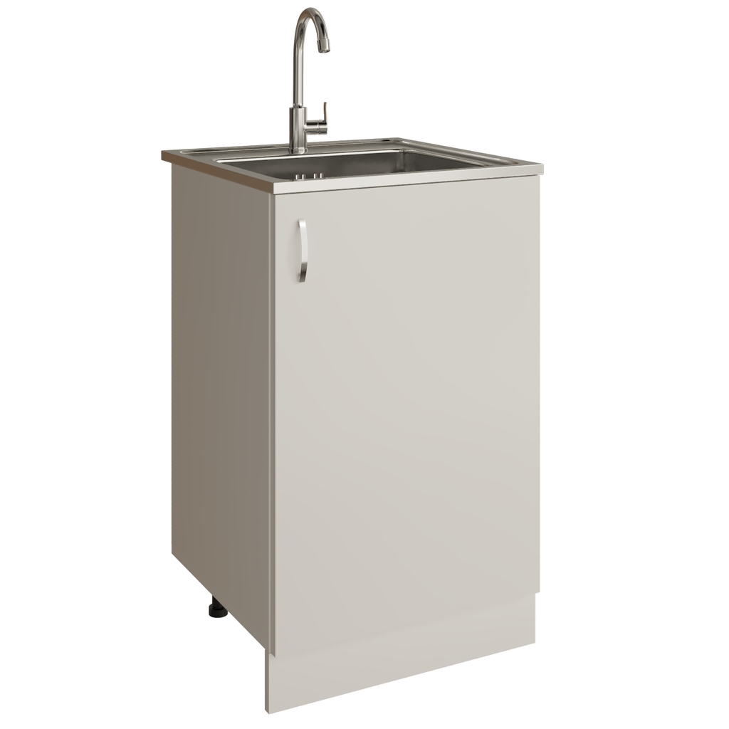 Тумба 50 ЛДСП белая, ОТДЕЛЬНО ПРИОБРЕТАЕТСЯ МОЙКА