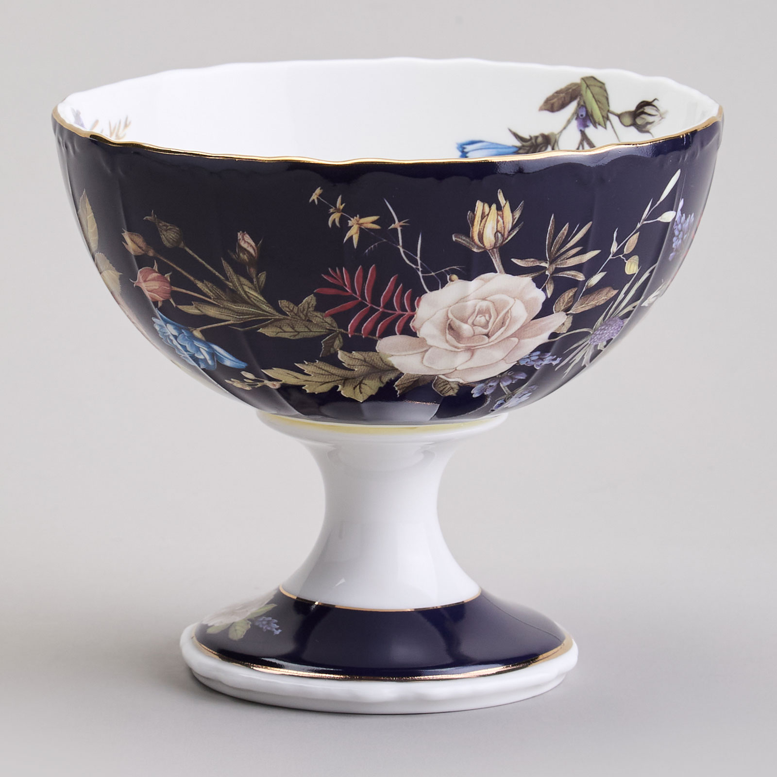 ВАЗА НА НОЖКЕ LEFARD, КОБАЛЬТ, 13*11 СМ, КОР=18ШТ.