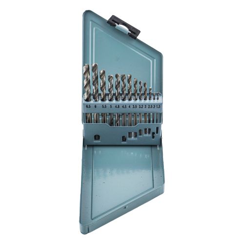 Набор сверл по металлу цилиндрический хвостовик （1. 5--6. 5mm, 13 шт Барракуда стальной кейс, 1/100