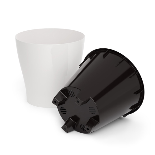 Горшок для цветов Лея 2,2л двойной, белый, 1/20