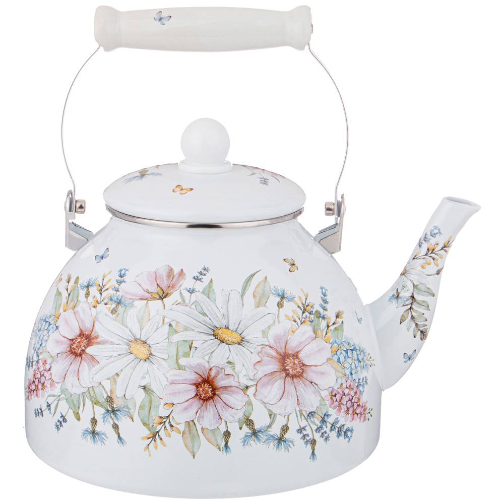 ЧАЙНИК AGNESS ЭМАЛИРОВАННЫЙ СЕРИЯ, ДВОРЦОВЫЙ ПАРК, 4 Л