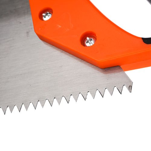 Ножовка по дереву 500мм, крупный зуб 3 TPI, пластиковая обрезиненная ручка, 1/48