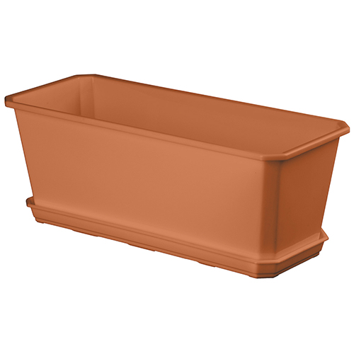 Ящик балконный Homver Basil 221600632/01, терракотовый, 40 см