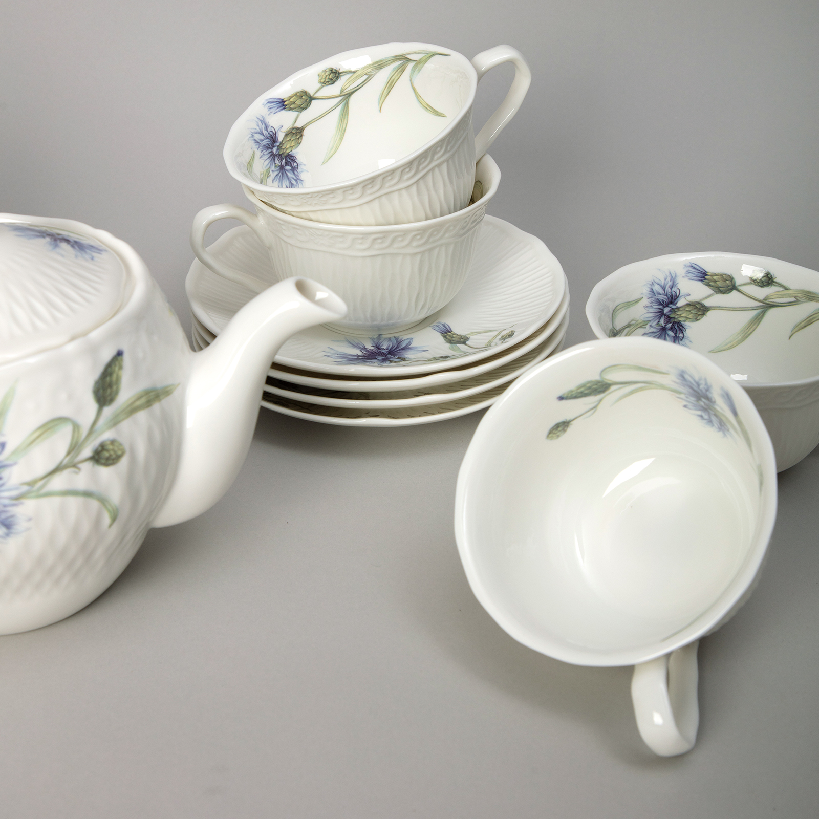 ЧАЙНЫЙ СЕРВИЗ LEFARD, ВАСИЛЬКИ, НА 6 ПЕР. 14 ПР.