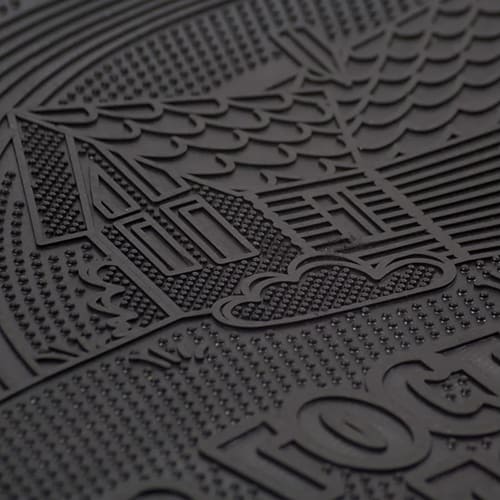 Коврик резиновый SUNSTEP В гостях хорошо, а дома лучше! 45 х 75 см, черный