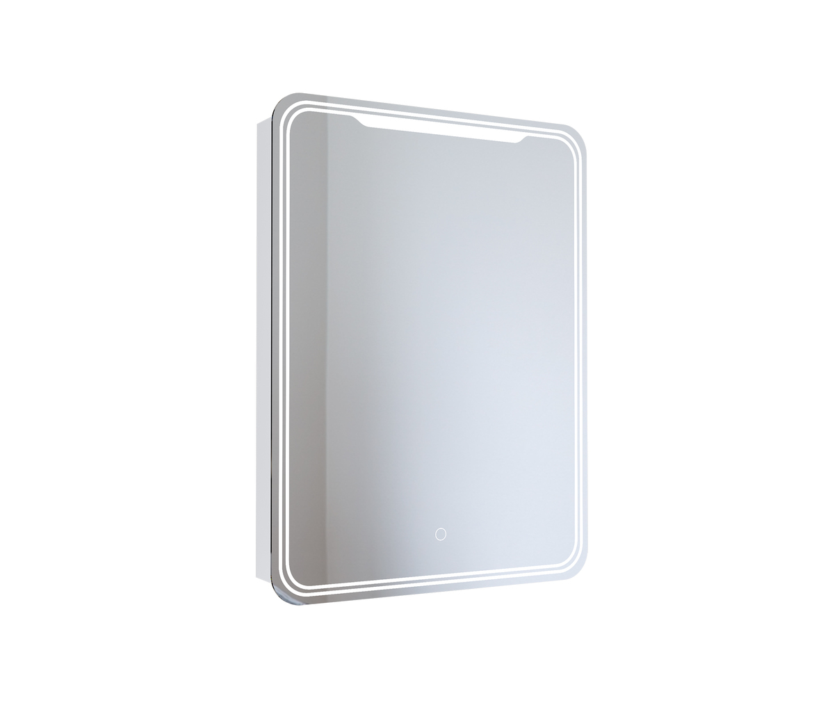 Зеркальный шкаф, ВИКТОРИЯ, 600*800, ШВ правый, сенсорный выкл, светодиодная подсветка
