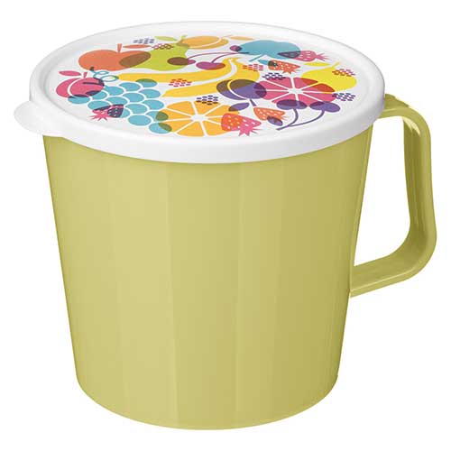 Контейнер-кружка 750 мл Homver 221198890/00, с декором, микс 1