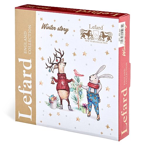 НАБОР ТАРЕЛОК ЗАКУСОЧНЫХ LEFARD, WINTER STORY, 2 ШТ. 20 СМ, КОР=18НАБ.