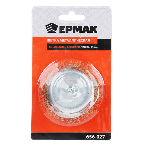 Щетка для дрели со шпилькой, чашка, 75мм металл. FALCO, 1/10/100