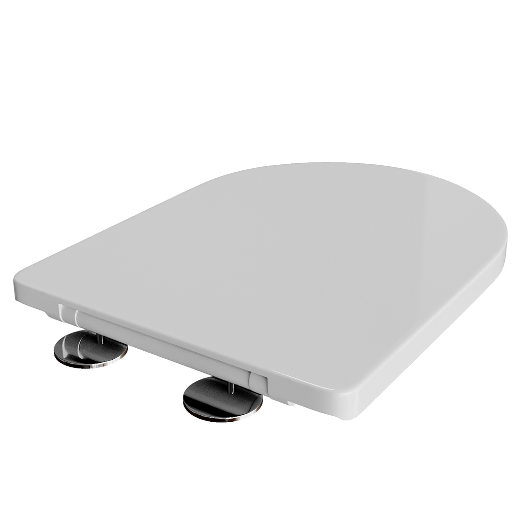 Сиденье для унитаза  WAVE KORAL дюропласт, микролифт БЕЛЫЙ глянец