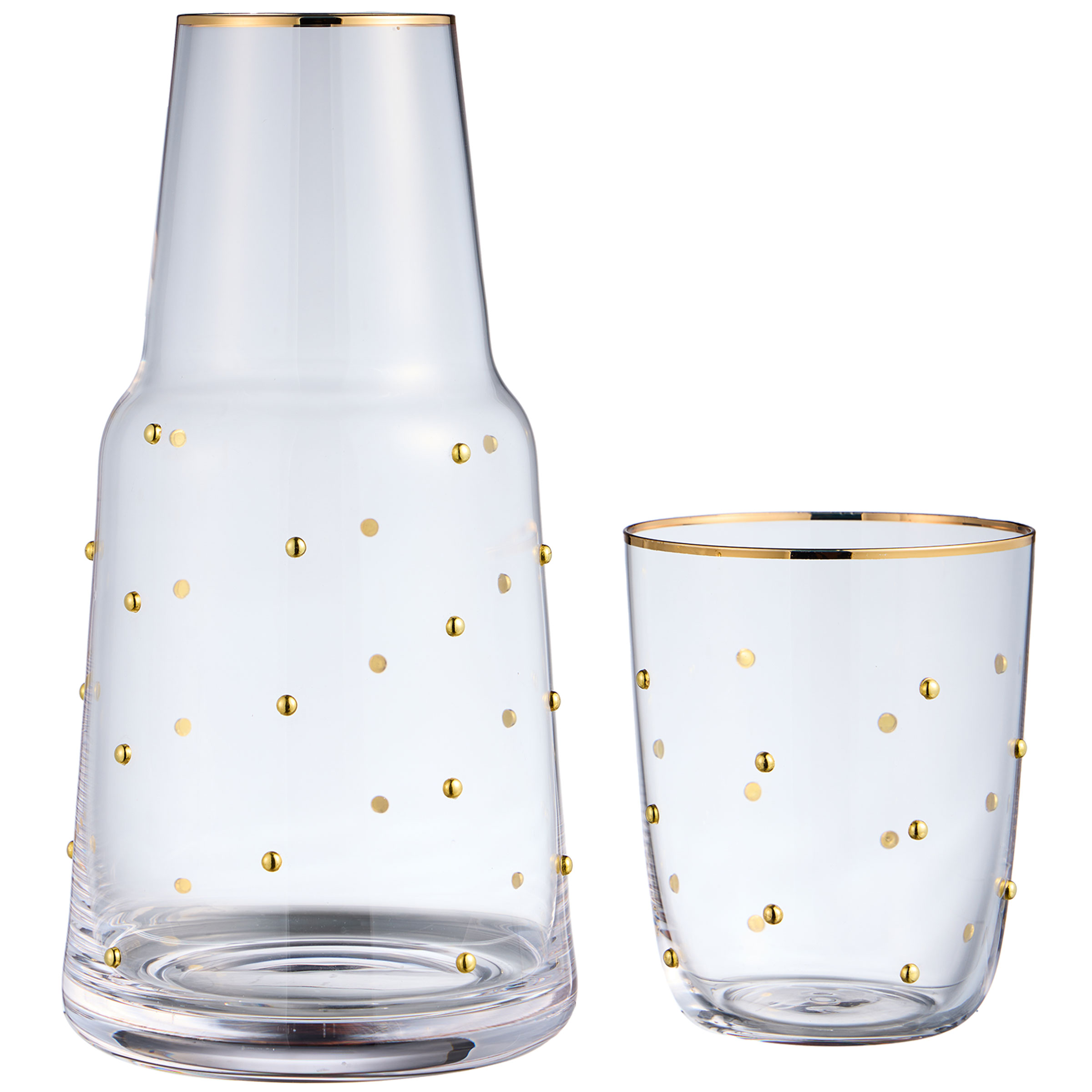 ГРАФИН С КРЫШКОЙ-СТАКАНОМ "GOLDY" 890/330 МЛ