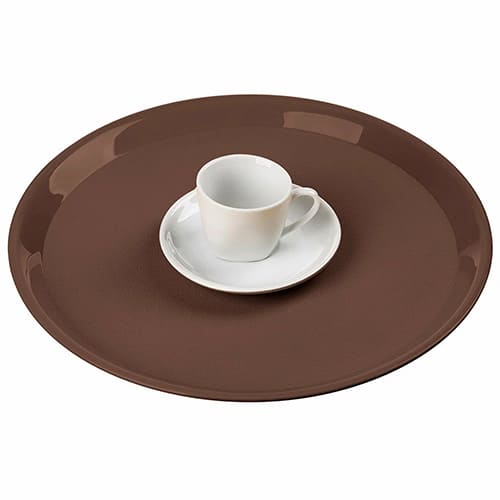 Поднос круглый 320 мм Homver Verona 221109424/01, темно-коричневый