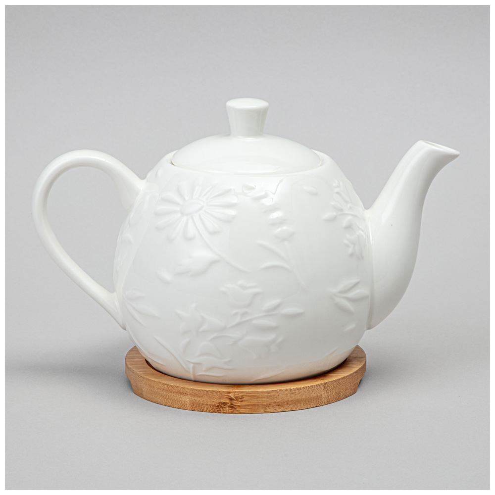 ЧАЙНИК LEFARD, FLOWERS STORY, НА ДЕРЕВ. ПОДСТАВКЕ 22, 5*13*14 СМ 900 МЛ