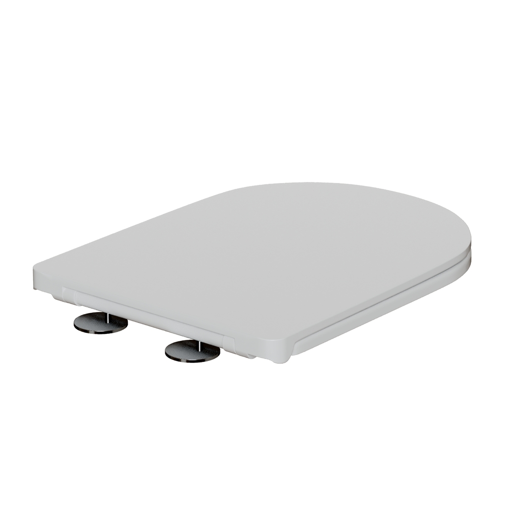 Сиденье для унитаза  WAVE SUNSET дюропласт, микролифт БЕЛЫЙ глянец