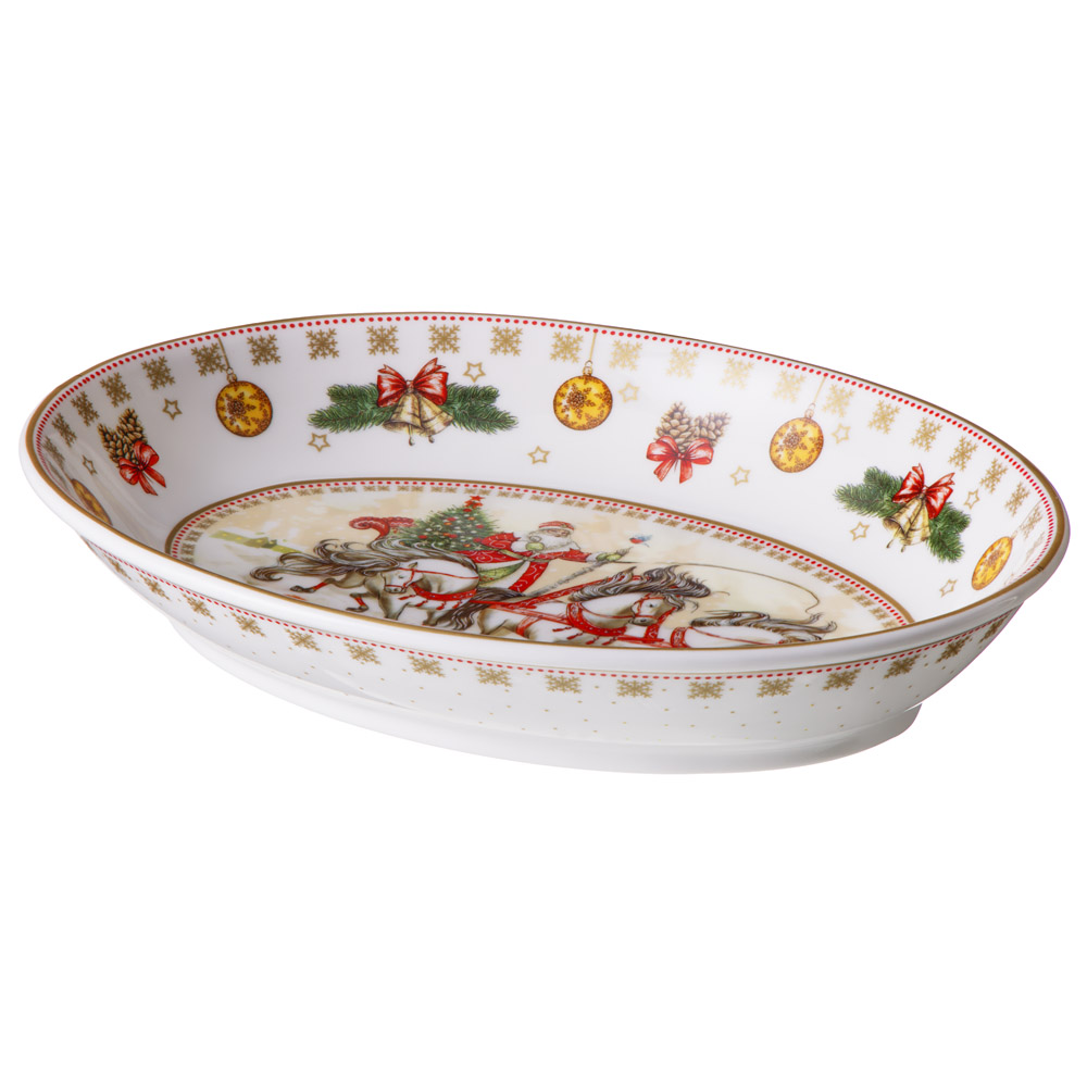 БЛЮДО LEFARD "ТРОЙКА" ОВАЛЬНОЕ 25*19,5*4,5 СМ БЕЛОЕ (КОР=18ШТ.)