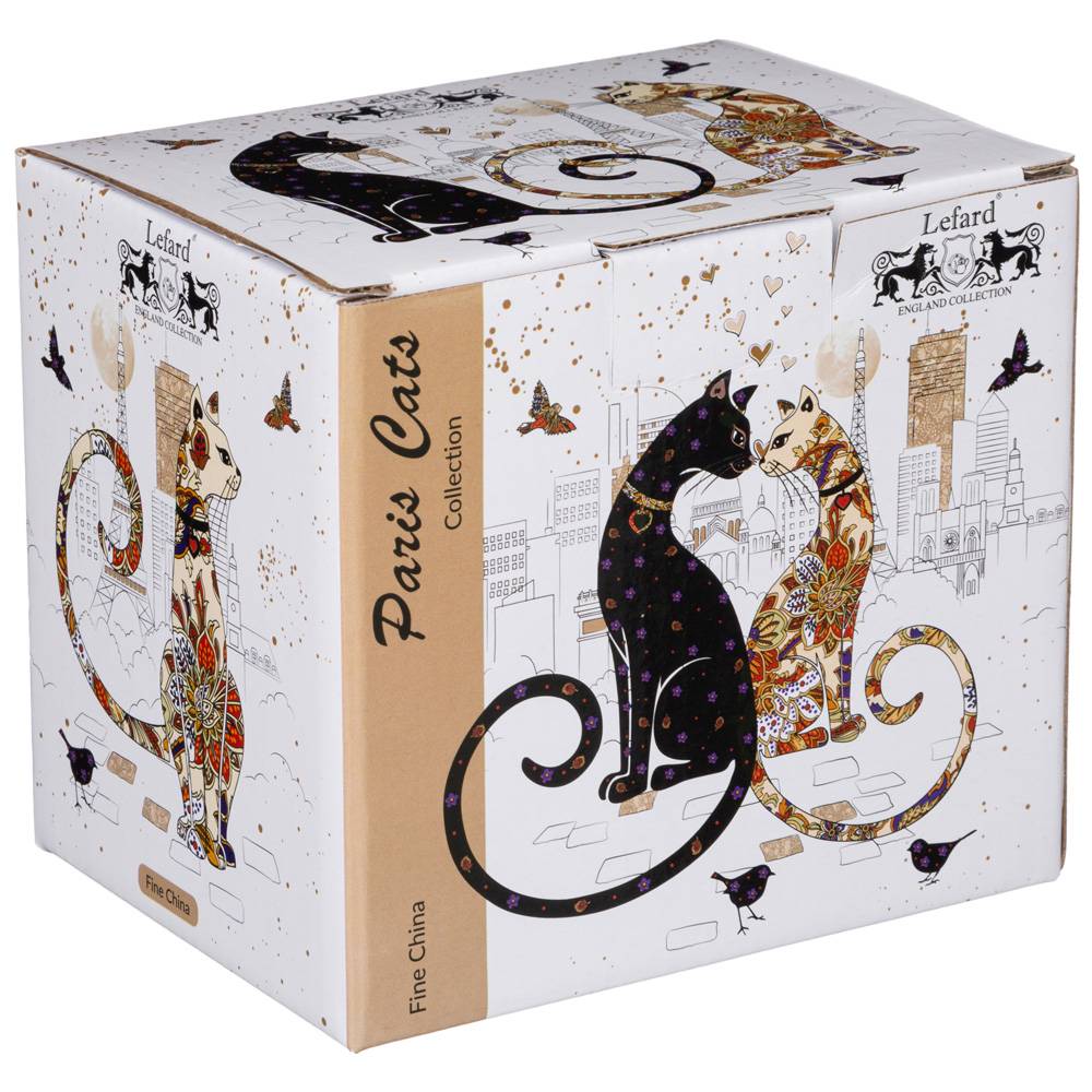 ЧАЙНИК СТЕКЛЯННЫЙ С СИТОМ LEFARD, ПАРИЖСКИЕ КОТЫ, 400 МЛ, КОР=36ШТ.