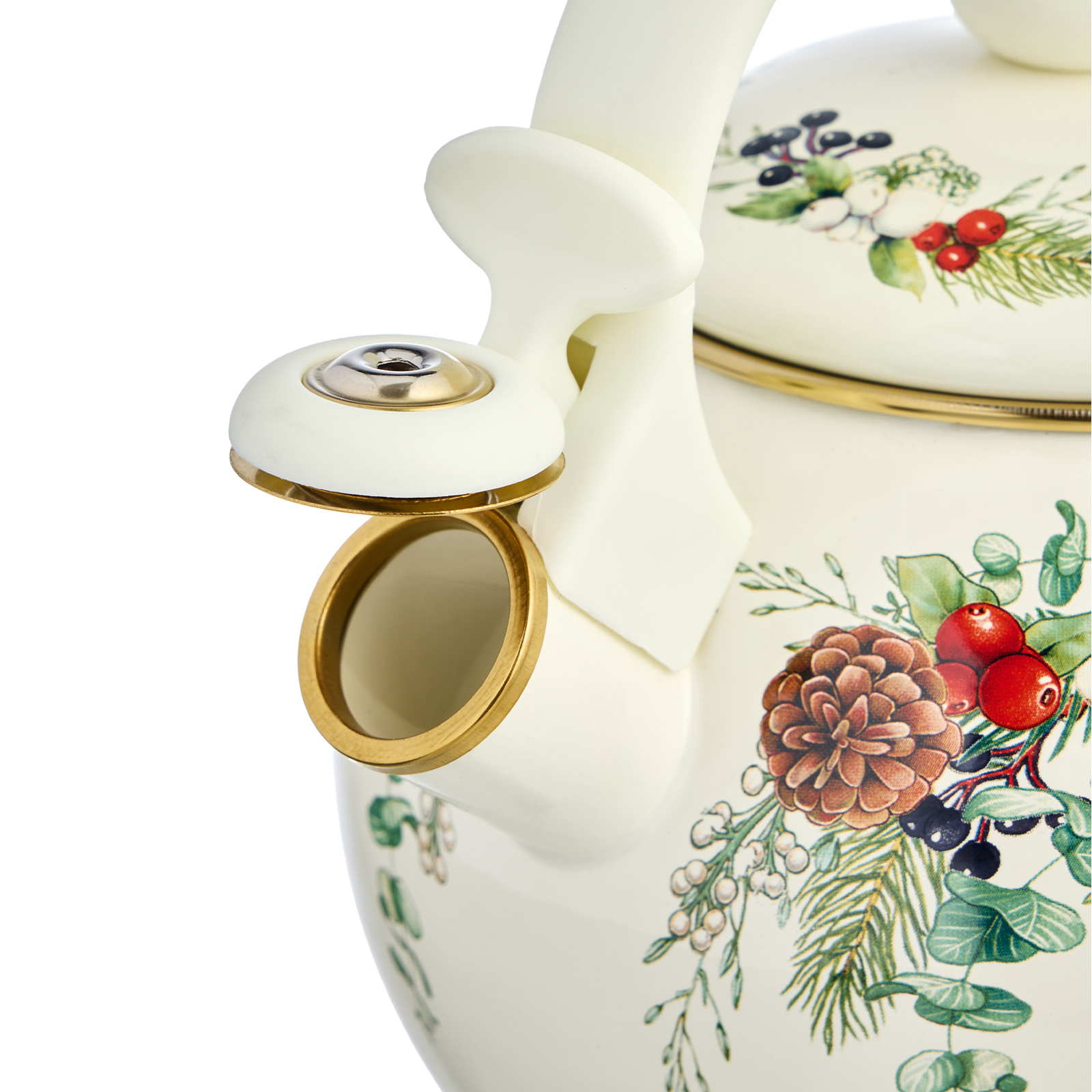 ЧАЙНИК AGNESS ЭМАЛИРОВАННЫЙ СО СВИСТКОМ СЕРИЯ, CELEBRATION,  2, 2Л, ИНДУКЦИОННОЕ ДНО