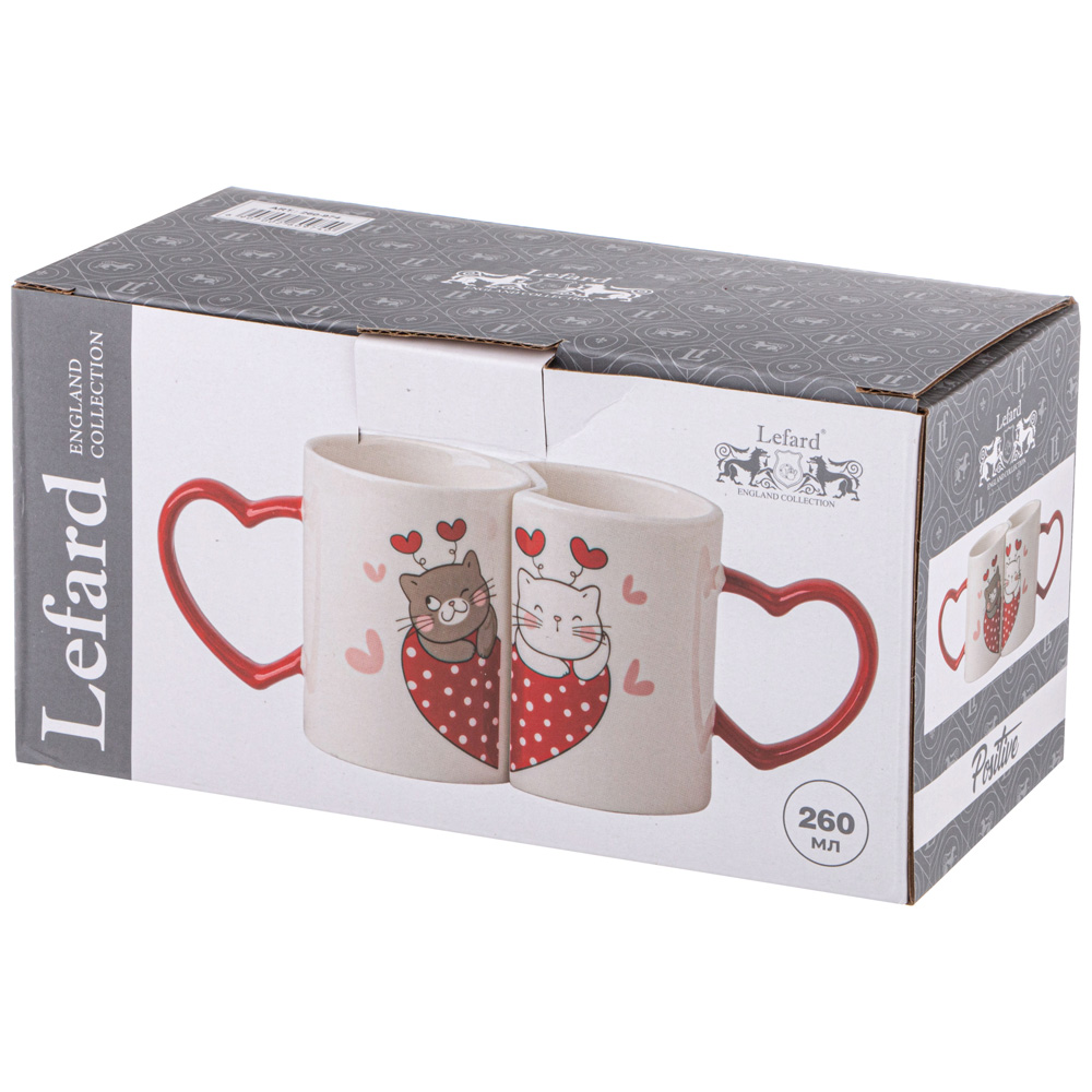 НАБОР ИЗ 2 КРУЖЕК, СЧАСТЛИВЫ ВМЕСТЕ, 260 МЛ