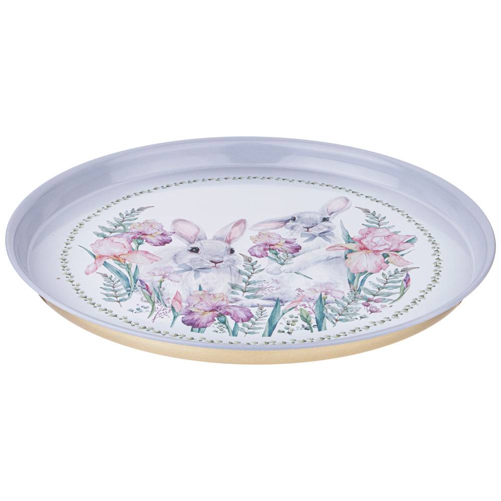 ПОДНОС СЕРВИРОВОЧНЫЙ AGNESS, ИРИСЫ, 33*2, 1 СМ