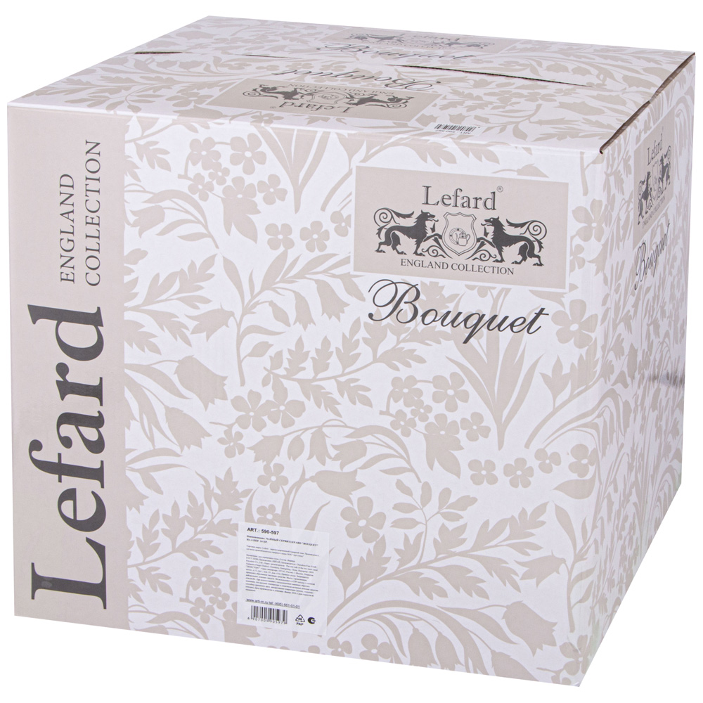 ЧАЙНЫЙ СЕРВИЗ LEFARD, BOUQUET, НА 6 ПЕР. 14 ПР., КОР=4НАБ.