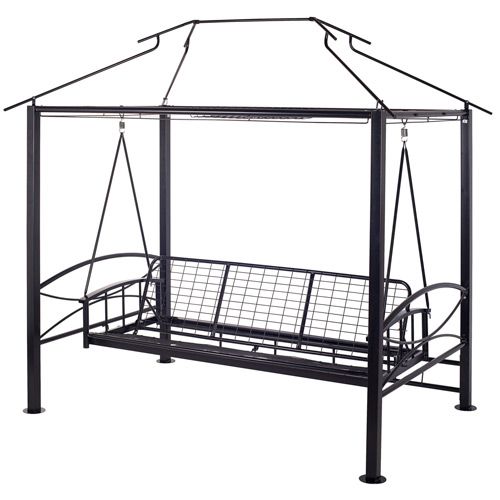 Беседка-качели Пальмира черный/зеленый T01