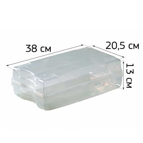 Коробка для хранения обуви IDEA М 2869, 380х205х130, прозрачный