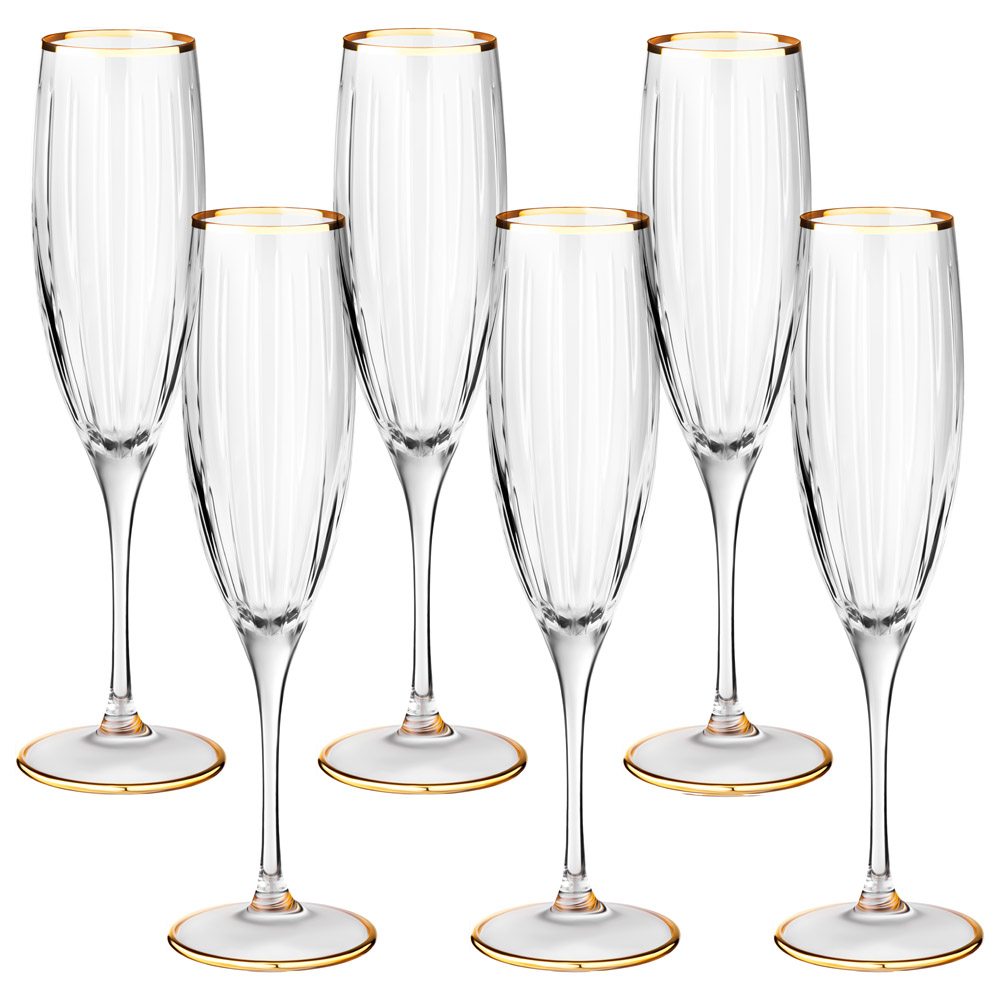 НАБОР БОКАЛОВ ДЛЯ ШАМПАНСКОГО ИЗ 6 ШТ. 200 МЛ