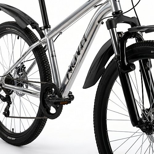 Велосипед NOVATRACK 24" BATTLER сталь 12'', серебристый, 6 скор.TZ500/TS-38/SG-6S, диск.торм STG