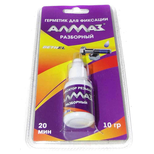 Герметик для фиксации и герметизации метал. резьбовых соединений, Разборный, Алмаз 10 гр, 3/60