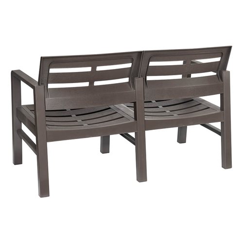 Диван двухместный IDEA РЕЙКИ М 4001, коричневый ротанг