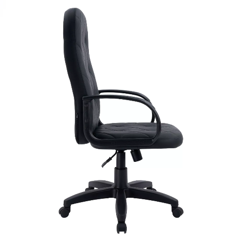 Кресло офисное, компьютерное TRON V2 экокожа Prestige, хром, черный